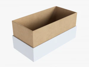 Paper Gift Box Mockup 05 3D Model