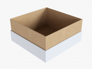 Paper Gift Box Mockup 06 Modèle 3D