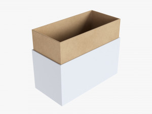 Paper Gift Box Mockup 07 3D-Modell