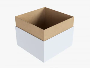 Paper Gift Box Mockup 08 3D Model