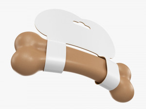 Pet Bark Bone Mockup 3D Model