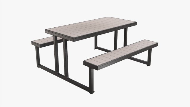 Picnic Table 3D-Modell .c4d .max .obj .3ds .fbx .stl .blend 