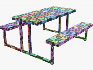 Mesa de piquenique Modelo 3D