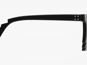 Pixel Style Glasses Black 3D Model