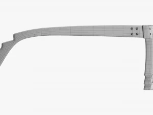 Pixel Style Glasses Black 3D Model
