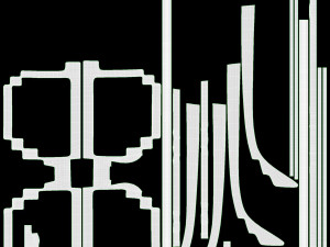Pixel Style Glasses Black 3D Модель