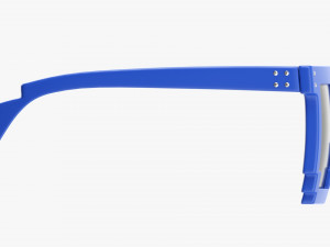 Pixel Style Glasses Blue Model 3D