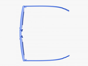 Pixel Style Glasses Blue Model 3D