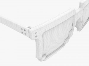 Pixel Style Glasses Blue Model 3D