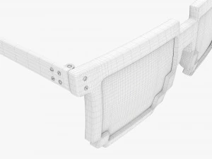 Pixel Style Glasses Blue 3D Model