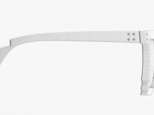 Pixel Style Glasses Blue Model 3D