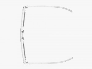 Pixel Style Glasses Blue Model 3D