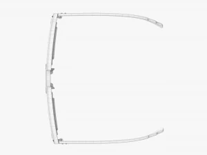 Pixel Style Glasses Blue 3D Model