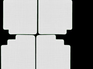 Pixel Style Glasses Blue 3D Model