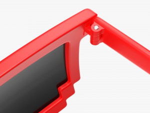 Pixel Style Glasses Red 3D 模型