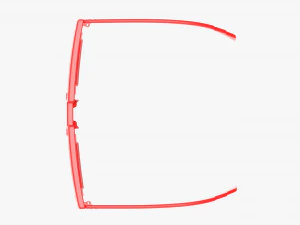 Pixel Style Glasses Red 3D Model