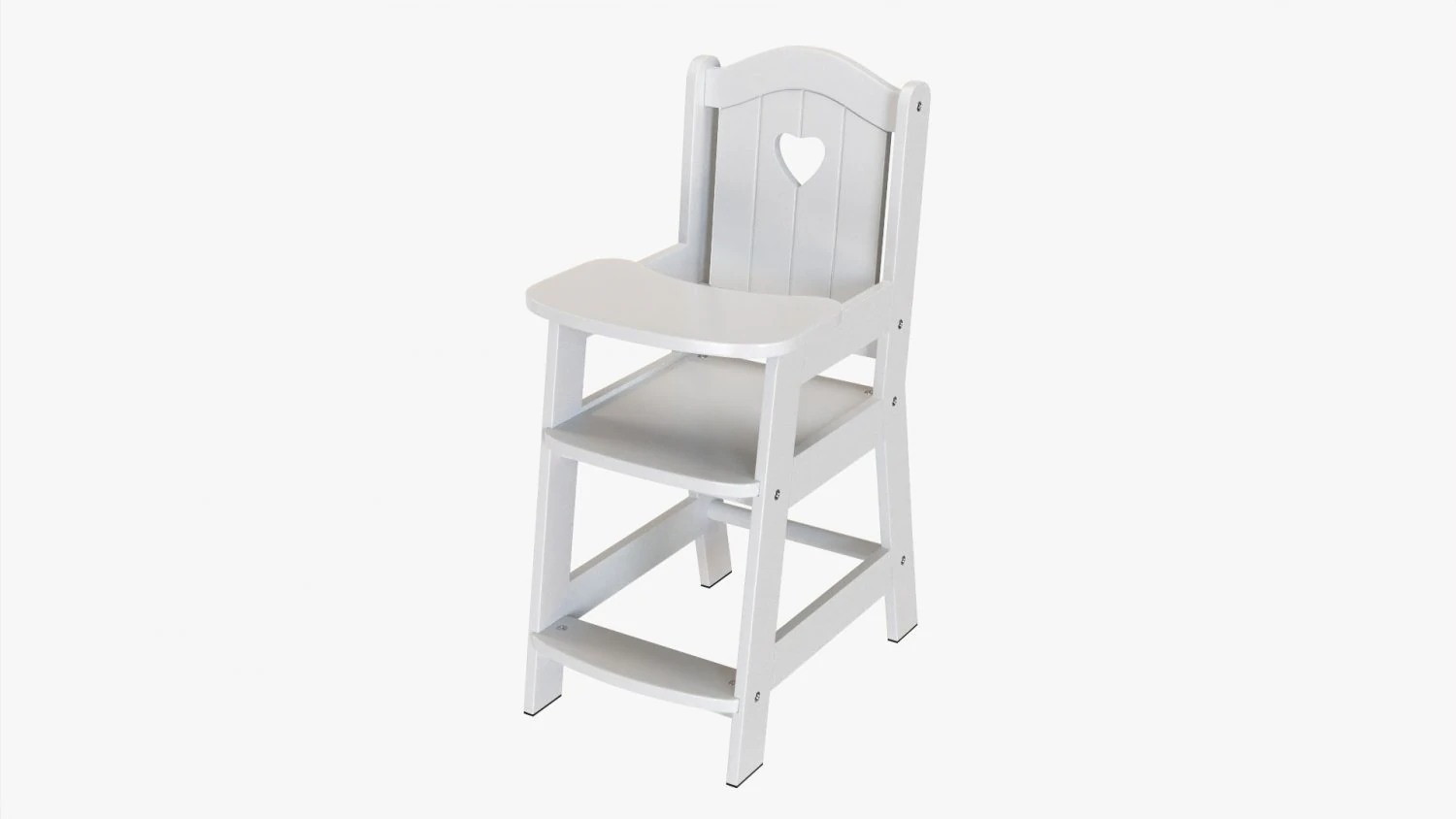 Play Dolls High Chair 3D Model .c4d .max .obj .3ds .fbx .stl .blend 