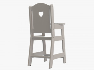 Play Dolls High Chair 3D Модель