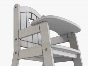 Play Dolls High Chair 3D Model