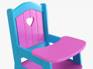 Play Dolls High Chair V2 3D 모델