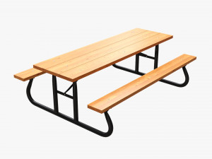 Portable Outdoor Picnic Table 3D Model