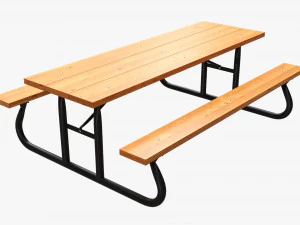 Portable Outdoor Picnic Table 3D Model