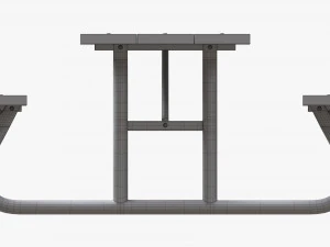 Portable Outdoor Picnic Table 3D Model