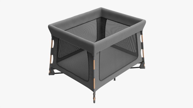 Portable Travel Cot 3D Модель .c4d .max .obj .3ds .fbx .stl .blend 