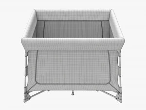 Portable Travel Cot 3D Model
