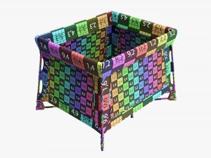 Portable Travel Cot 3D Model