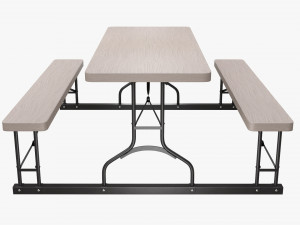 Rectangular Folding Picnic Table 3D 모델