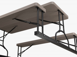Rectangular Folding Picnic Table 3D 모델