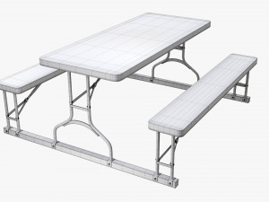 Rectangular Folding Picnic Table 3D 모델