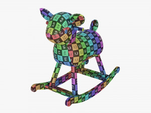 Rocking Deer Ride-On Modello 3D