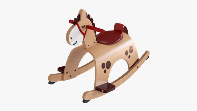 Rocking Pony Ride-On 3D Model .c4d .max .obj .3ds .fbx .stl .blend