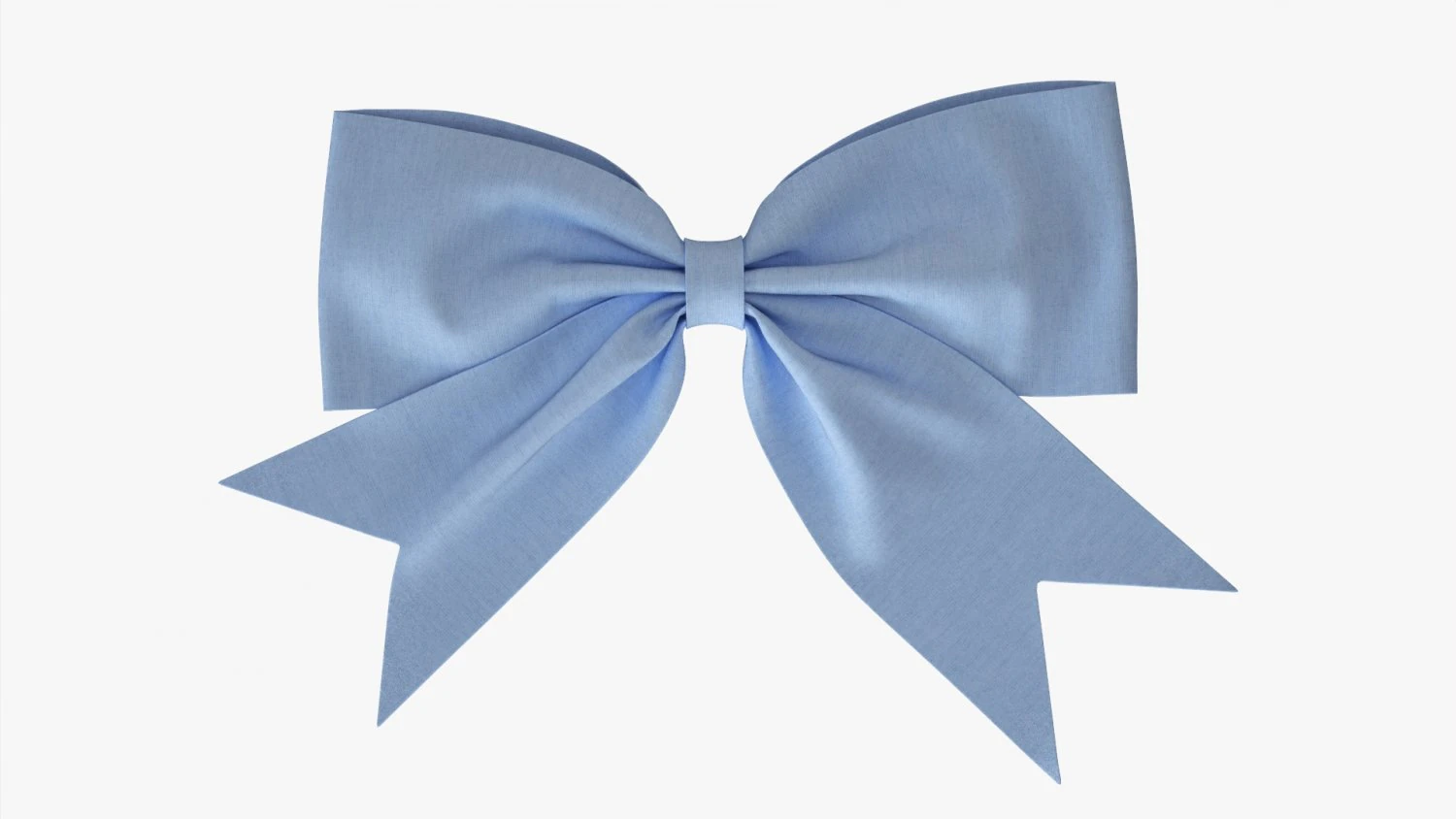 Small Ribbon Decoration Fabric Blue 3D Model .c4d .max .obj .3ds .fbx .stl .blend 