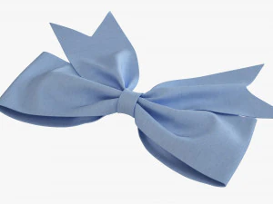 Small Ribbon Decoration Fabric Blue 3D Model
