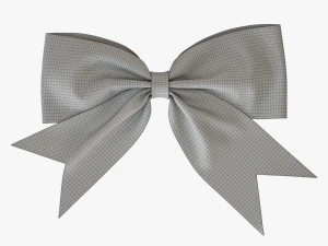 Small Ribbon Decoration Fabric Blue 3D Model