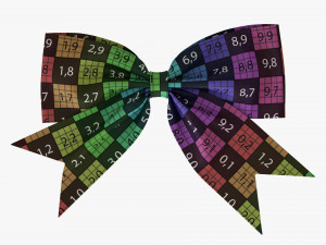 Small Ribbon Decoration Fabric Blue 3D Модель