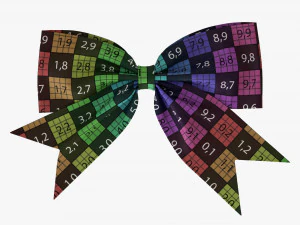 Small Ribbon Decoration Fabric Blue 3D Model