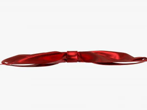 Small Ribbon Decoration Metallic Red 3D Model