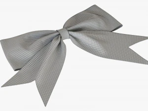 Small Ribbon Decoration Metallic Red 3D Model
