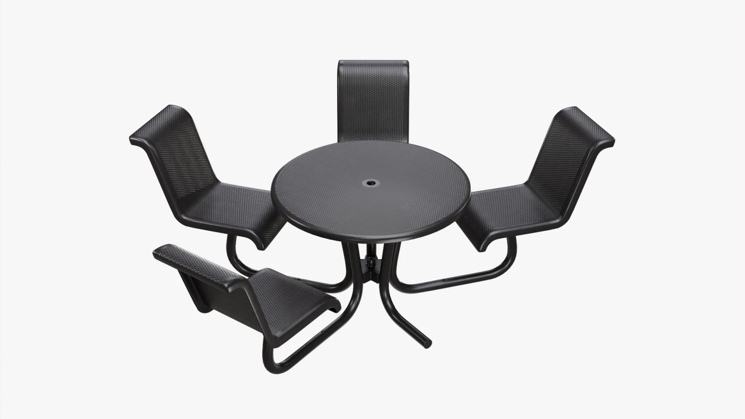 Tavolo Ombrello Con Sedie Modello 3D .c4d .max .obj .3ds .fbx .stl .blend 