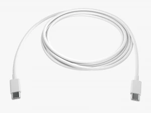 USB C Cable Doublesided White 3D Model