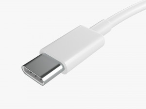 USB C Cable Doublesided White Model 3D