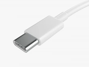 USB C Cable Doublesided White 3D Model