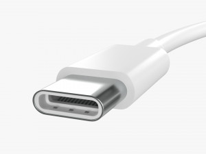 USB C Cable Doublesided White Model 3D