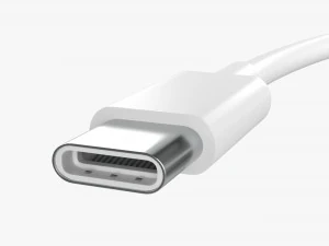 USB C Cable Doublesided White 3D Model