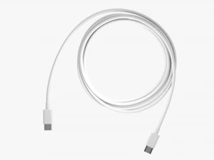USB C Cable Doublesided White 3D Model