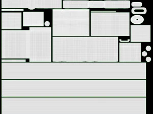 Set di cavi Lightning USB C neri Modello 3D